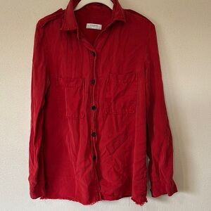 Red Button-Up Shirt